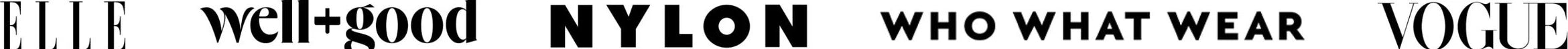 ELLE, well+good, NYLON, WHO WHAT WEAR, VOGUE