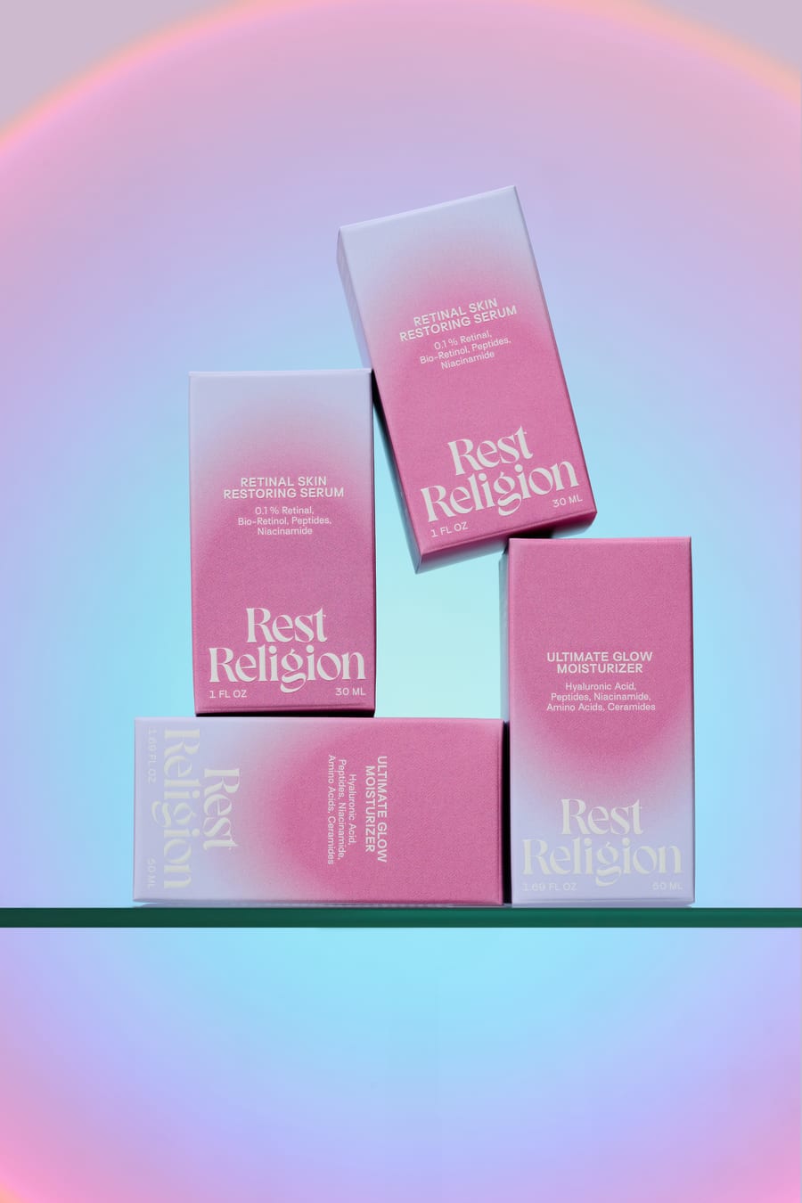 Rest Religion product boxes